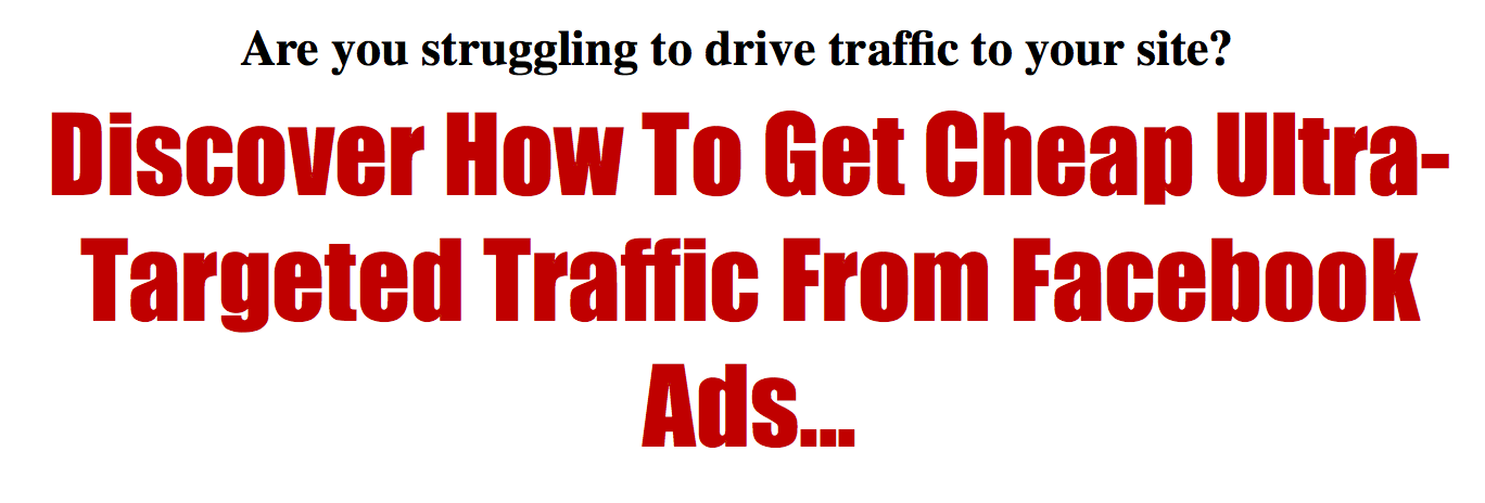 how to get traffic from facebook ads