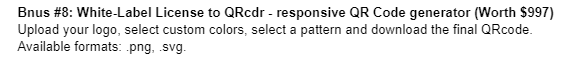 White-Label License to QRcdr - responsive QR Code generator (Worth $997)